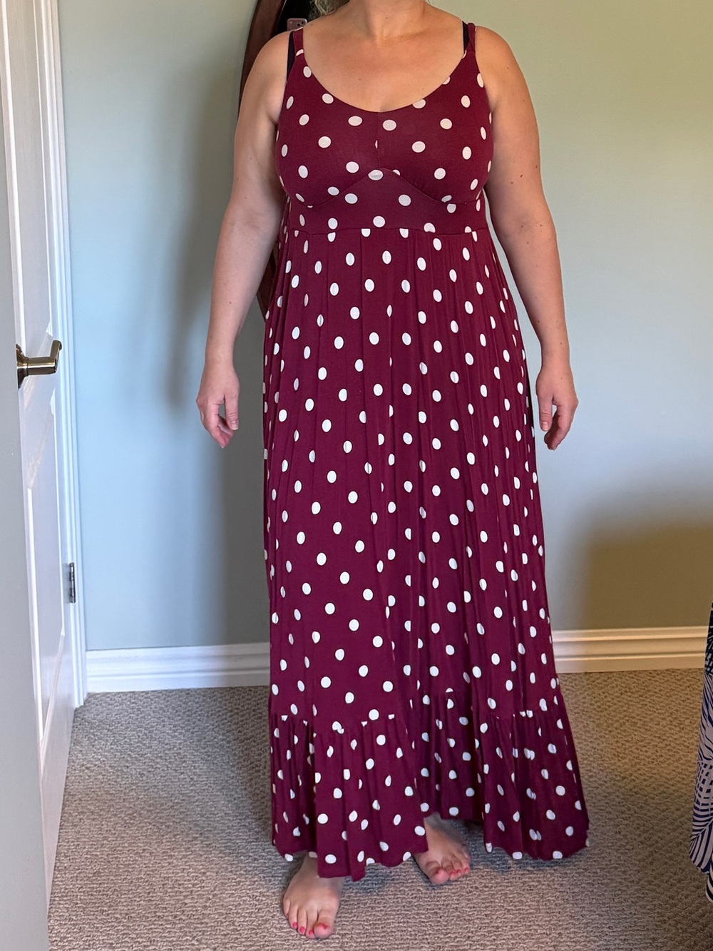 Torrid Red Polka Dot Maxi Dress - Picture 2 of 8